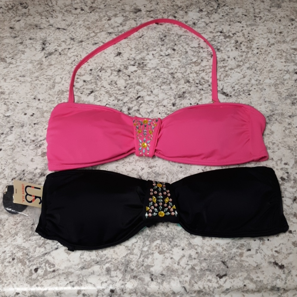 2 NWNT Size M Urban Sea Bikini Tops